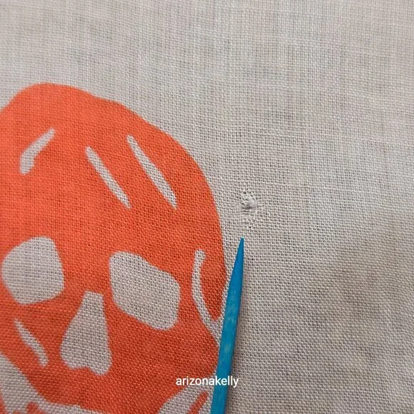 Alexander McQueen Skull Scarf Orange Peach Pink - Picture 7 of 12